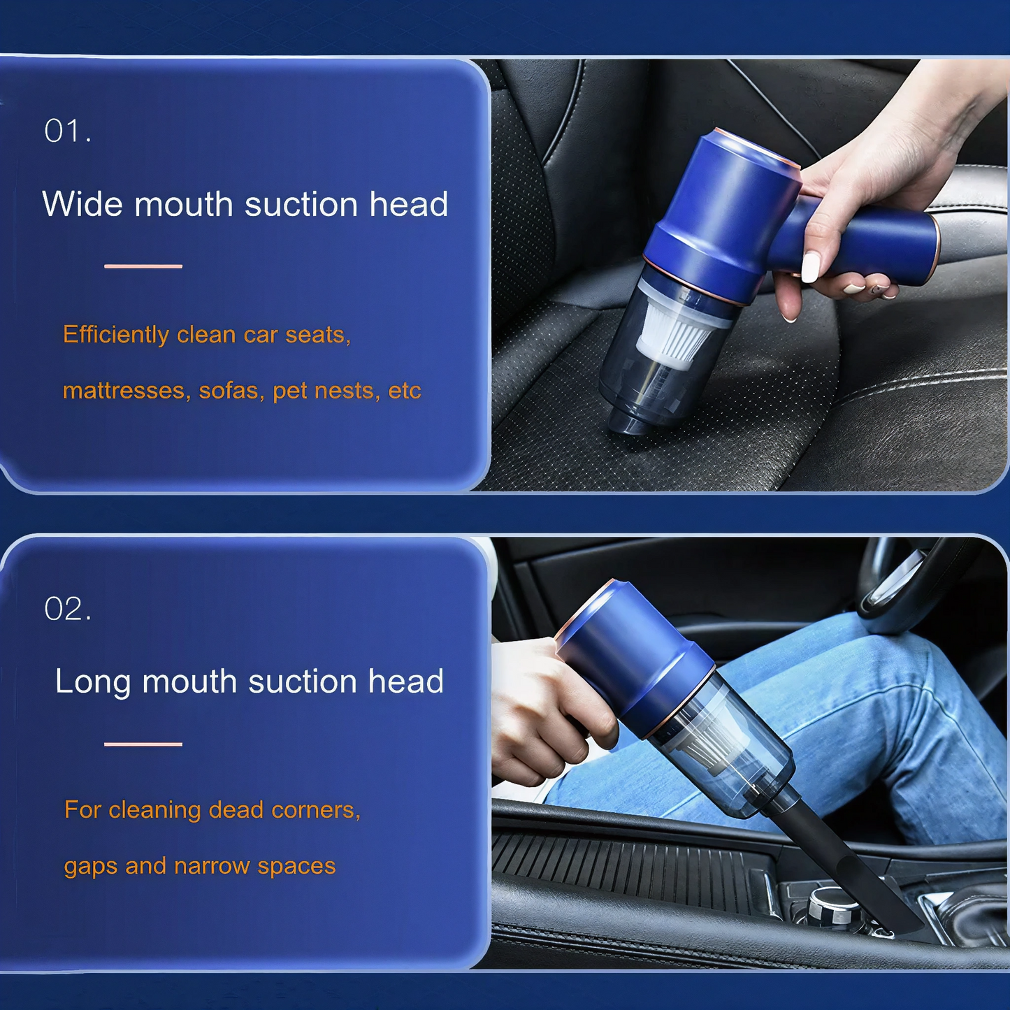 DustBlaster X™ – 2-in-1 Car & Home Vacuum